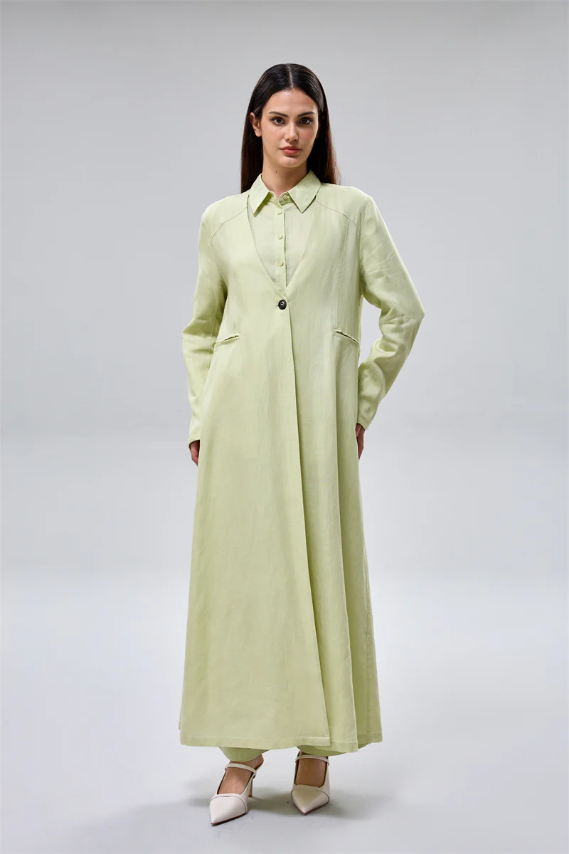 Long open collar jacket