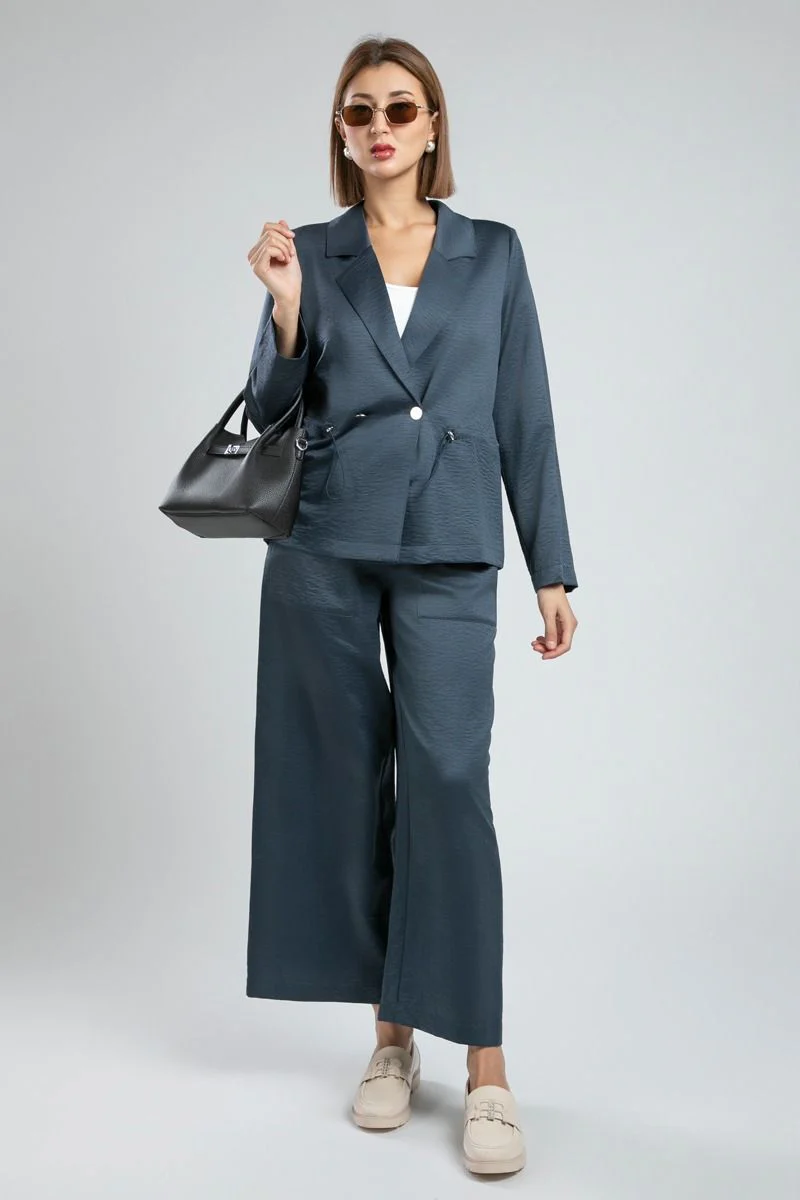 Women's summer wide trousers with elastic waist