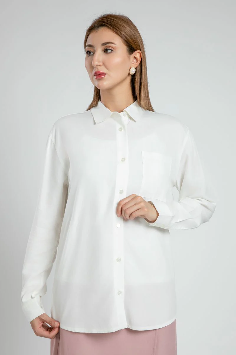 Button-down shirt with chest pocket